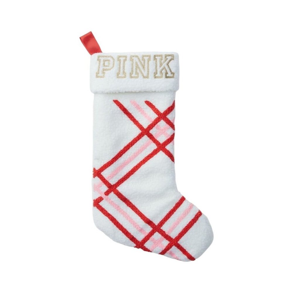 Victoria’s Secret Pink 16" Fleece Christmas Stocking Holiday 2022 Limited NEW